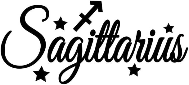 Sagittarius שלט גלגל המזלות כוכבי מדבקות ויניל מדבקות נוקש | מכוניות משאיות טנדרים מחשב נייד | שחור | 5.5